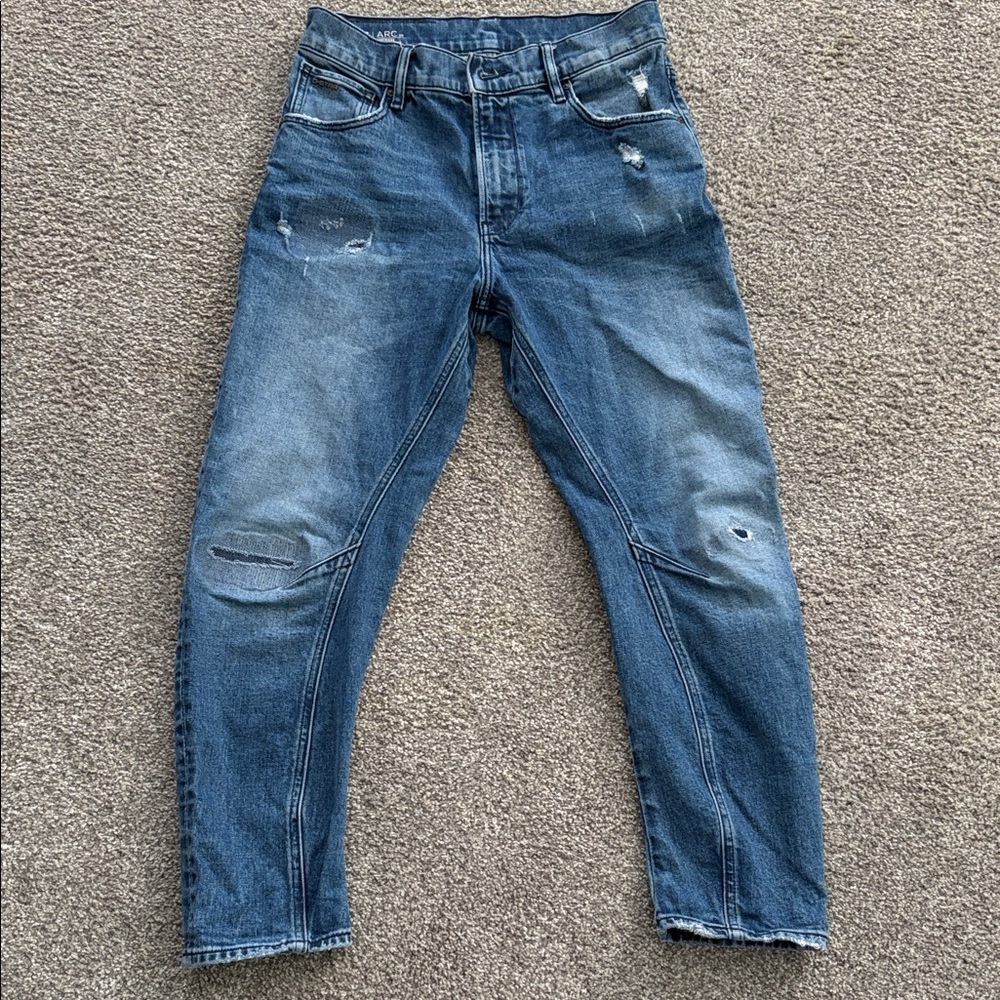 G-Star Boyfriend Jeans in Blue with Distressed Details